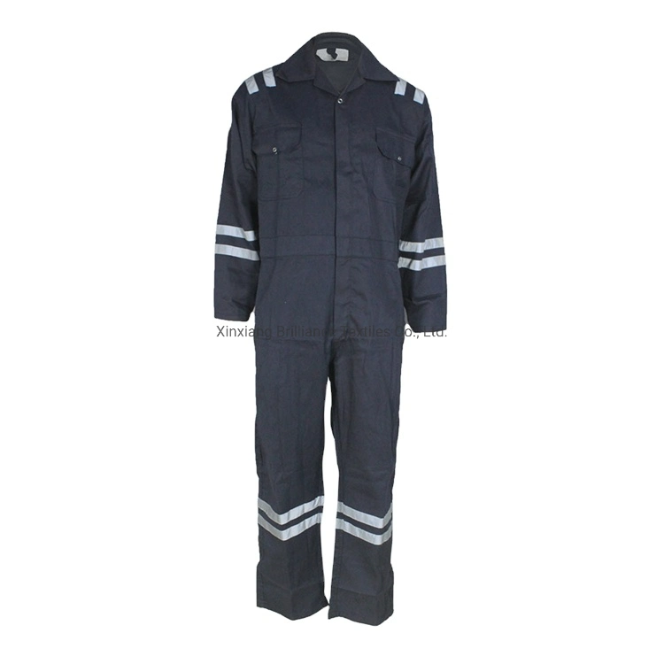 Nfpa2112 Flame Resistant Cotton Fr Coverall Grey with Reflective