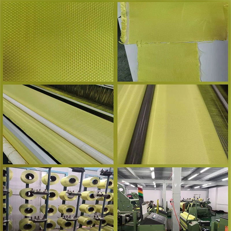 Safety Protection High Strength 200g Yellow Aramid Fabric