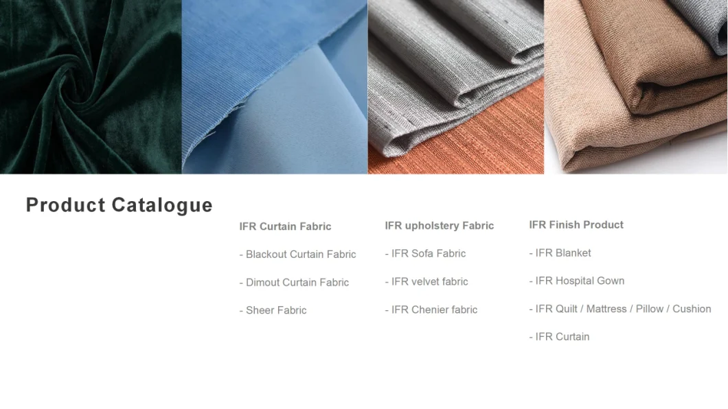 Factory Price Directly Sales Durable Using Inherent Flame Retardant Fabric for Home Decoration