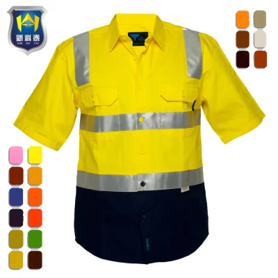 Camicia da lavoro da lavoro di sicurezza a maniche corte